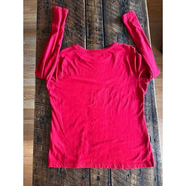 Lauren Ralph Lauren long sleeved deep red Womens pullover crew neck tshirt - Image 10