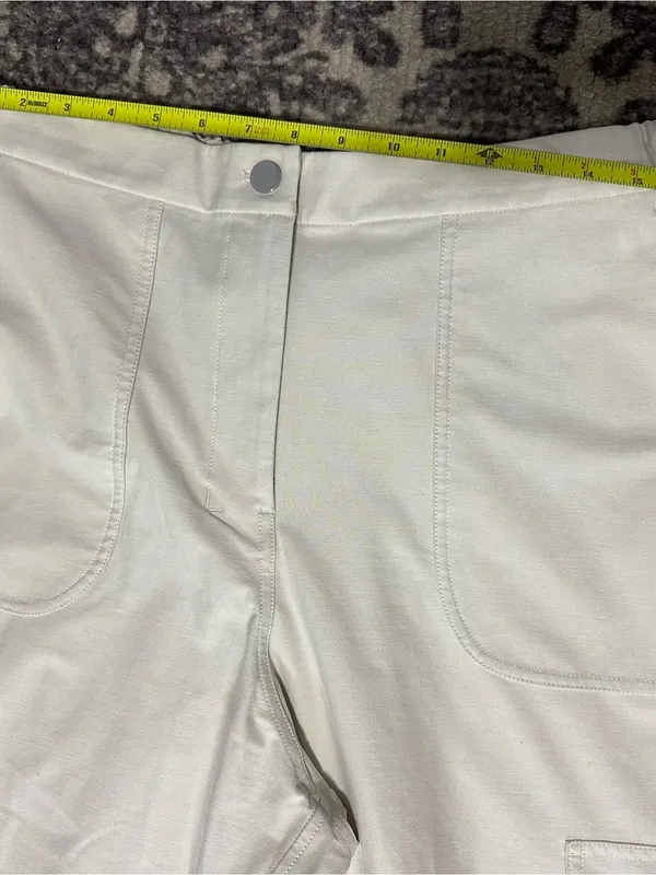 Lululemon Women’s Size 31 Natural Ivory Cream Utilitech Cargo Cropped Pants - Image 9