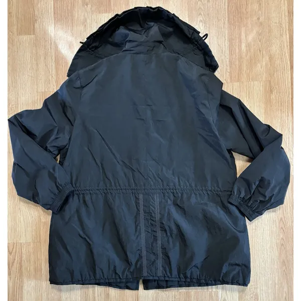 Laundry By Shelli Segal Jacket Black Lightweight Raincoat Pockets See Note Size - Image 2
