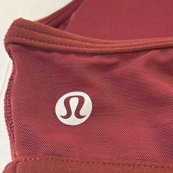 Lululemon Invigorate Bra Women 8 Red Merlot‎ High Support Racerback Mesh Running - Image 3