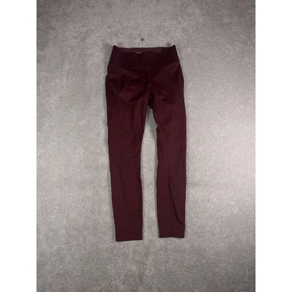 Outdoor Voices Tech Sweat Core 3 4 Leggings Womens Burgundy S Logo Mid Rise - Image 2