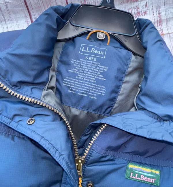 LL Bean Mountain Classic Down Tech Jacket Women's Navy Blue S Puffer Winter Coat - Image 9