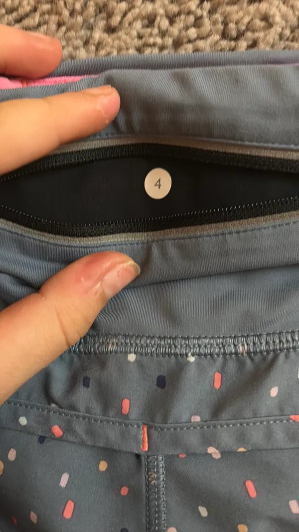 Sprinkle Lululemon Grey Colorful Speed Up Shorts - Image 4