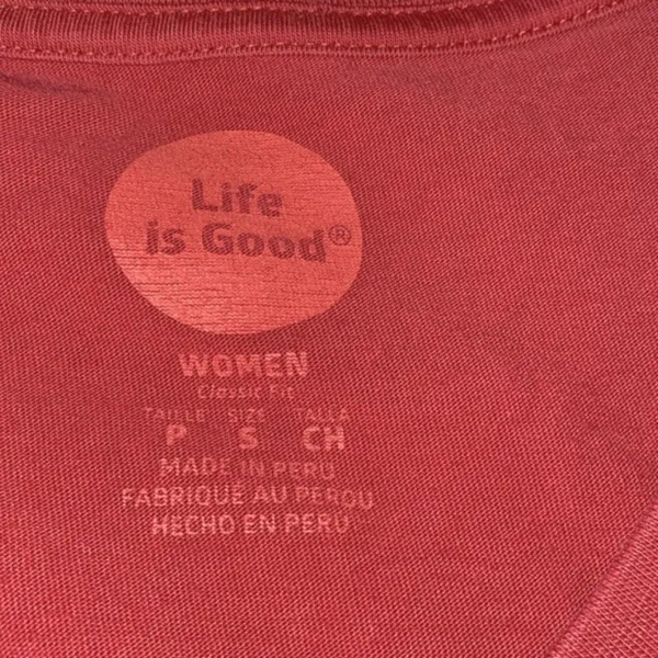 Life is Good T-shirt size small living on a pair rain boots print - Image 2