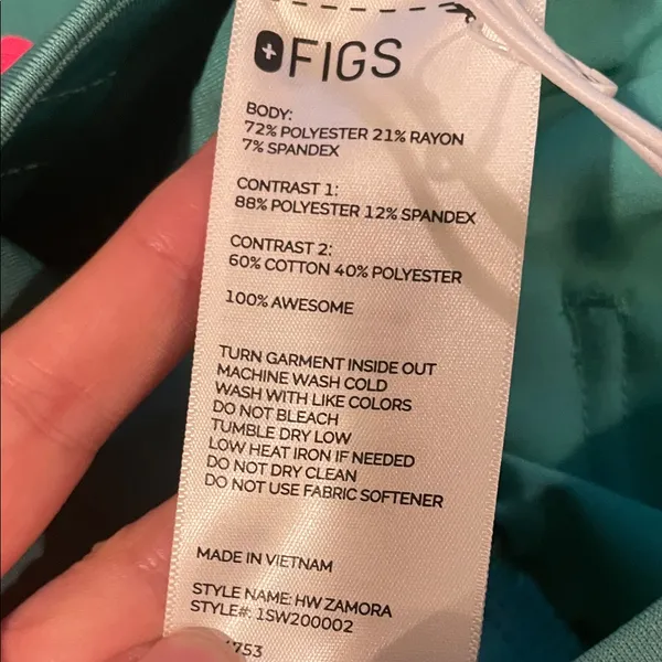 Womens New Figs High Waisted Zamora Yoga Jogger Scrub Pant Surgical Green 6XLR - Image 6