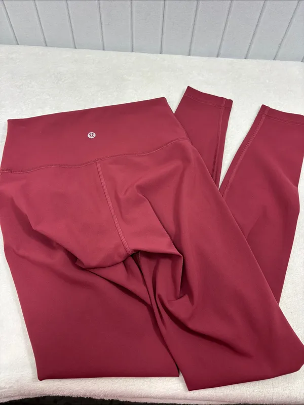 lululemon athletica High-Rise Burgundy Workout Leggings Size 4 - Image 9