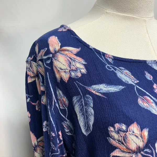 Billabong Heart strayed Floral Mini Dress Womens Medium Rayon Boho‎ Summer - Image 3