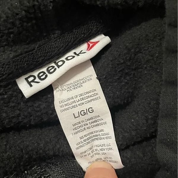 ‎Reebok black hooded zip up jacket - Image 5