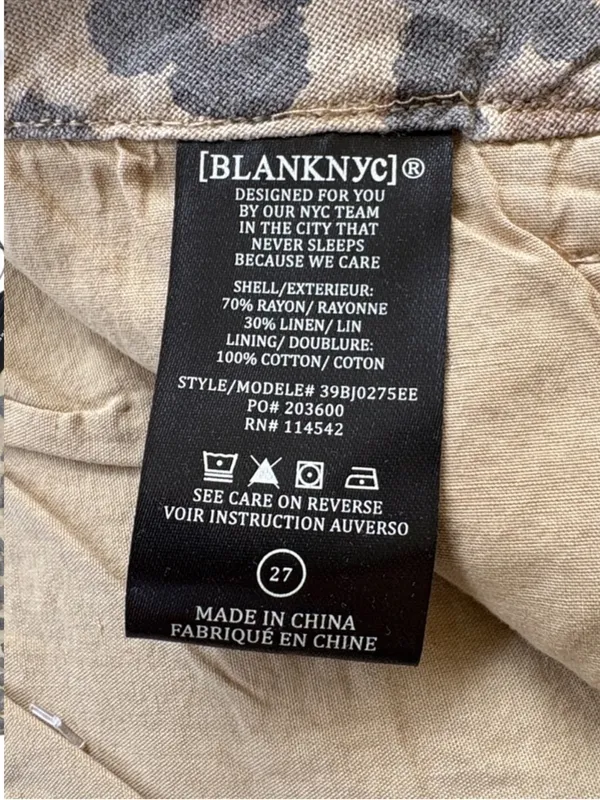 NWT Blank NYC Linen Blend Skirt Leopard Size 27 Retail $98.00 - Image 5