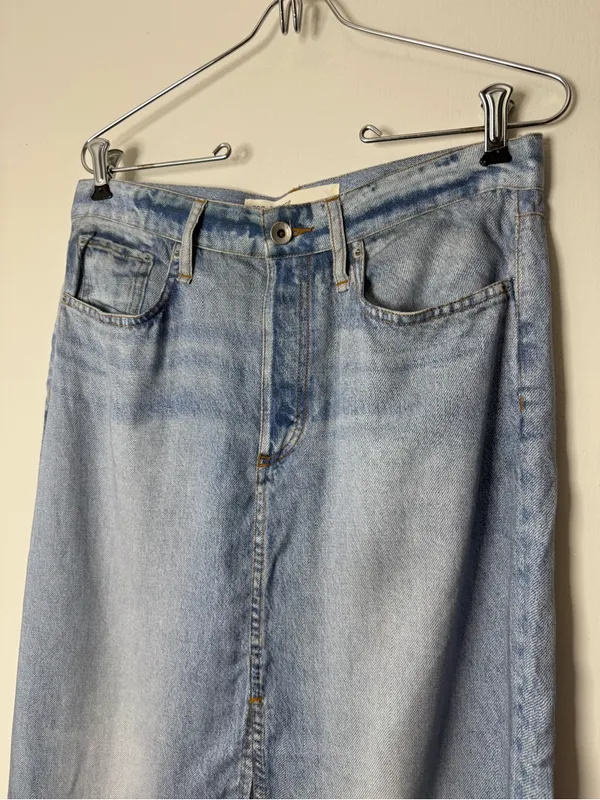 Rag & bone Miramar liquid faux denim midi skirt. 28 - Image 3