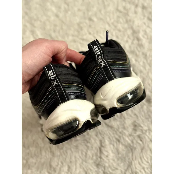 Nike 7.5 Women's Air Max 97 Multi Stitching Black White Purple CK0738-001 - Image 5