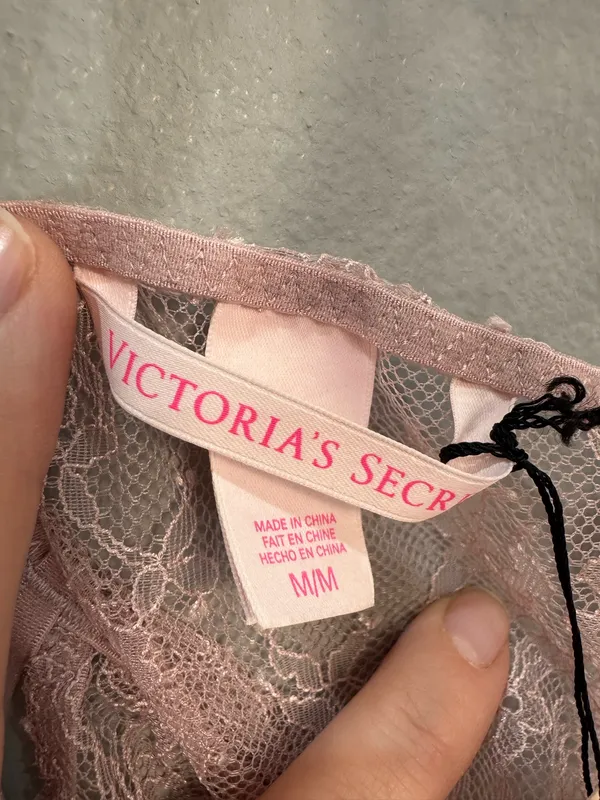 Pink Victoria's Secret Sheer Lace Bodysuit Size M NWT - Image 5