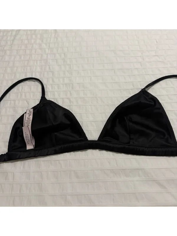 Victoria's Secret Unlined Bralette Sz M Medium Black - Image 7