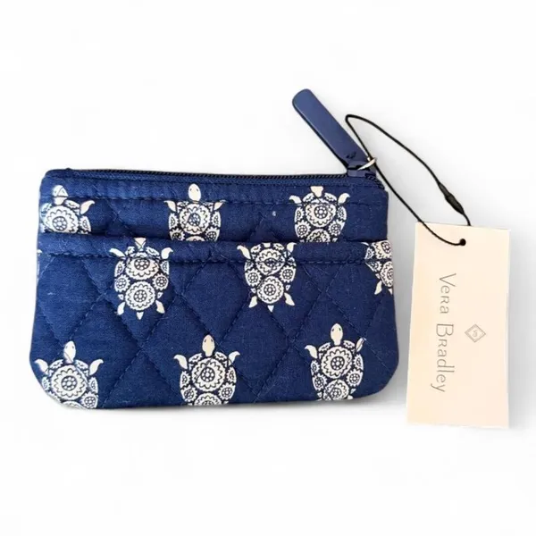 Vera Bradley Sea Turtles & Coral Small Coin Purse Zip Pouch NWT Retired - Image 2