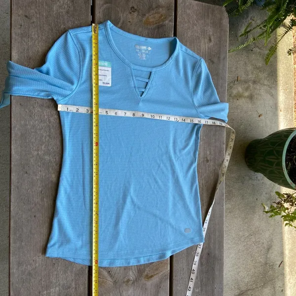 Reel Legends Womens Top Size XS Freeline‎ Light Blue Long Sleeve NEW - Image 5