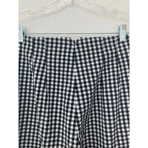 Zara Buffalo Plaid Casual Retro Business Casual Black White Straight Taper Pants - Image 7