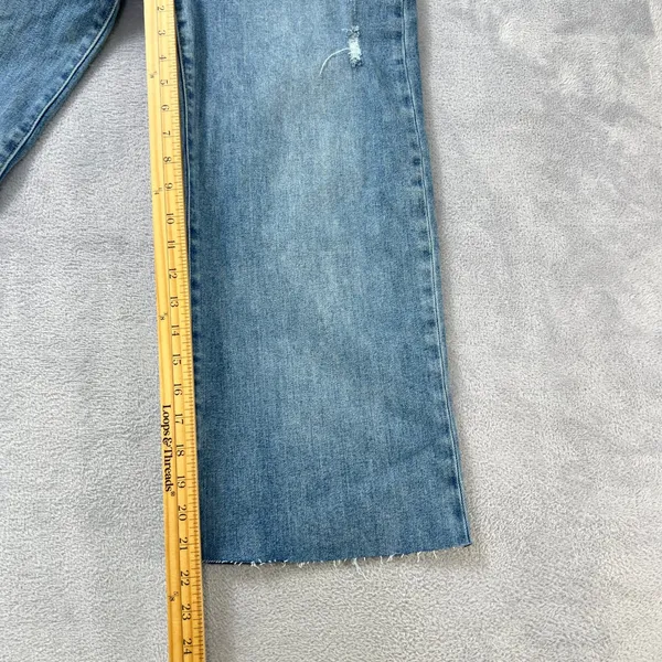 Risen High Rise Wide Cuffed Jeans 22" Inseam‎ Petite Crop Capri Women 11 / 30 - Image 8