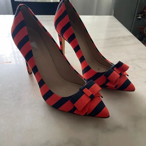 J Crew Collection bow pumps in stripe - Image 5