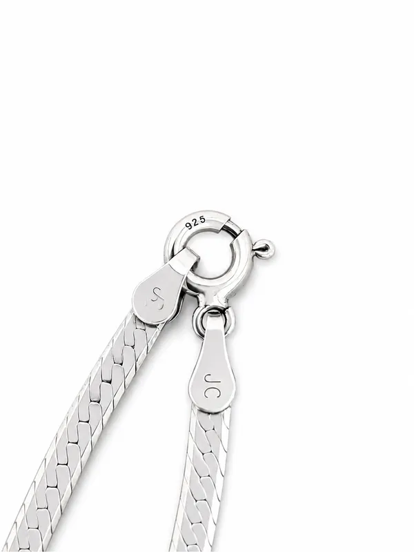 Classic Sterling Silver Herringbone Necklace Chain 2MM 18 Inches Inches - Image 3