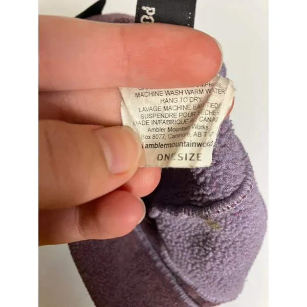 Ambler‎ Mountain Works Beanie Women One Size Purple Excellent Fleece Warm Hat - Image 4