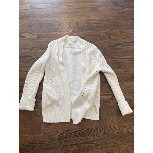 Abercrombie & Fitch Chunky Knit Open Cardigan Sweater Women's Size Small 2727 - Image 8