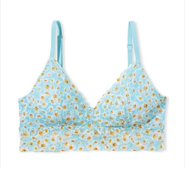 Victorias Secret Serenity Blue Floral Lace Unlined Bralette - Image 3