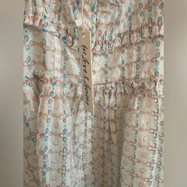 For Love And Lemons Pastel Patterned Dress - Image 5