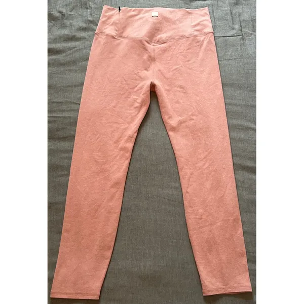 Vuori Performance Leggings Womens XL Terracotta Pink High Rise 7/8 Zip Pocket - Image 11