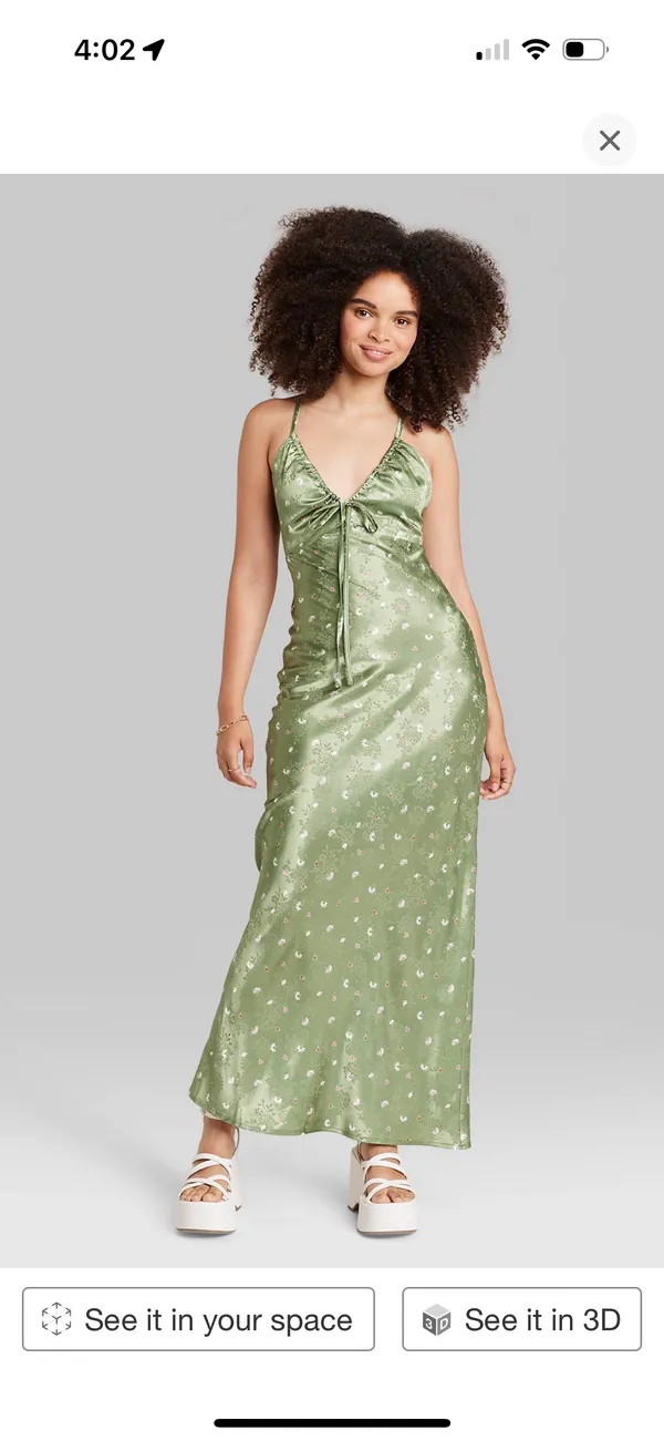 Wild Fable Green Floral Maxi - Image 4