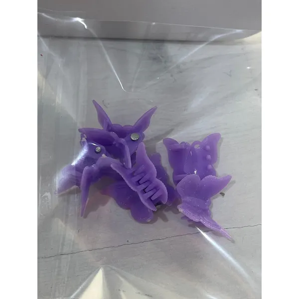 Purple Rhinestone Tiara Comb Butterfly Necklace Hair Clips princess‎ - Image 5