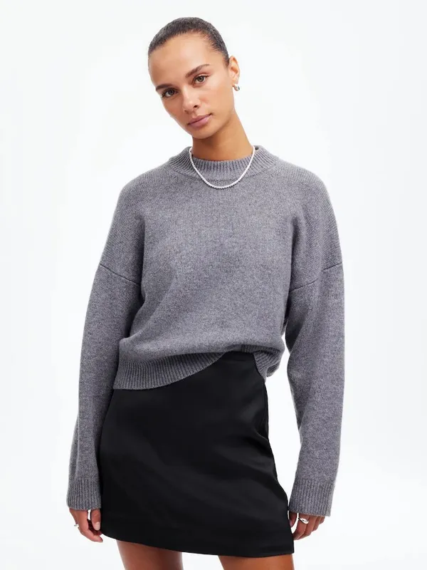 NWT Madewell Satin Mini Skirt Women's Black Size 2 - Image 2