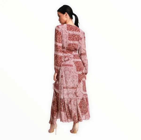 NWT Lulu’s Red Multi Print Long Dress Maxi Dress - Image 2