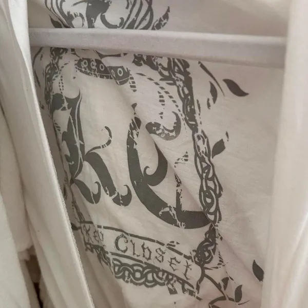 Vintage Y2K Key Closet White Koala Graphic Tunic Dress Hooded small - Image 4