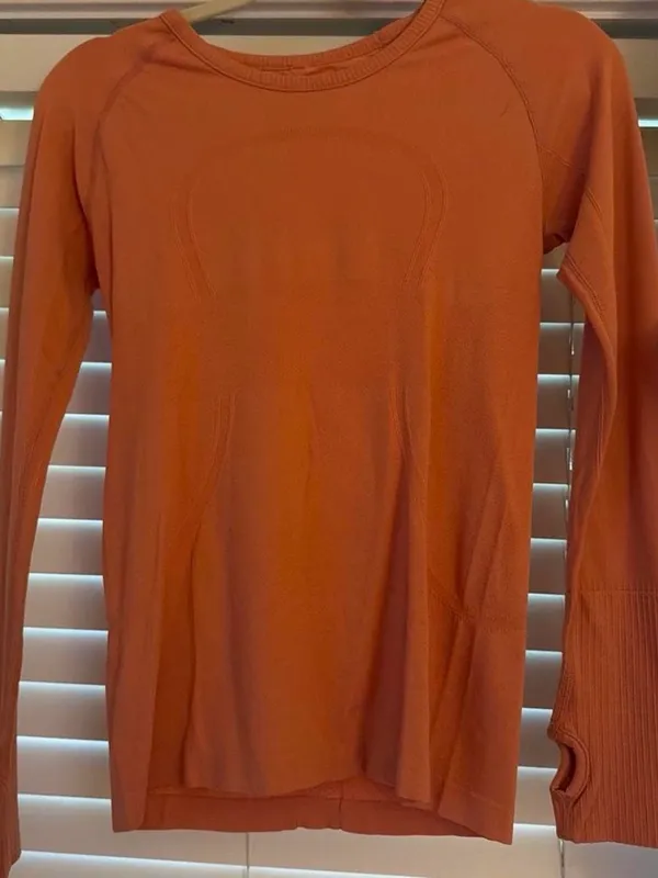 lululemon athletica Long-Sleeve Crewneck Top in Orange - Image 2