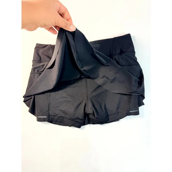 Lululemon Women’s Size 4 Black‎ Running Skort Built-In Shorts Pockets - Image 9