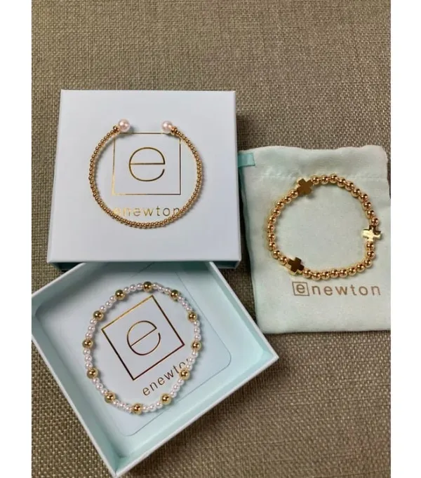 Enewton Pearl and gold beaded bracelet - Image 5