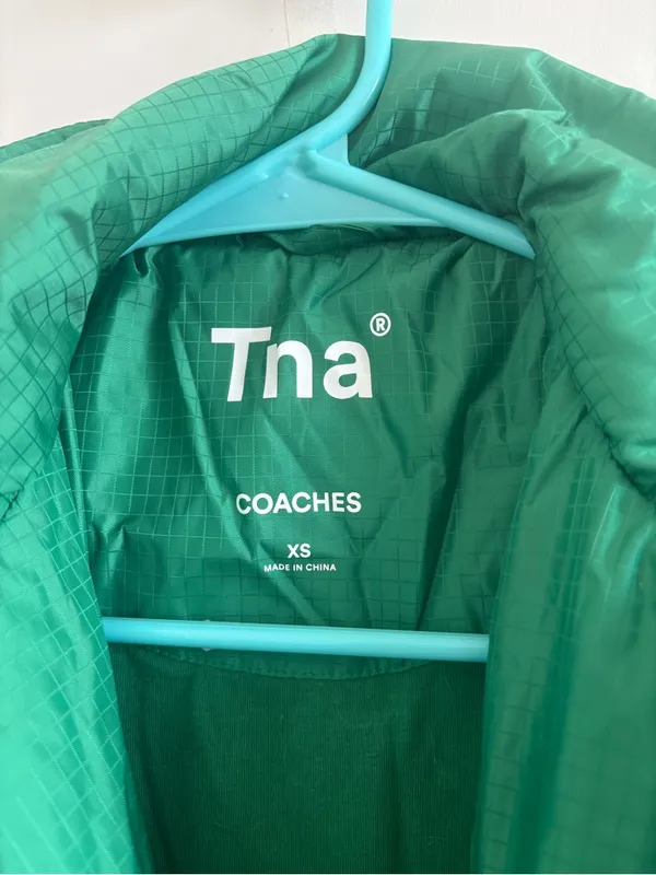 TNA Green Women's Varsity Bomber Coaches Jacket - Image 5