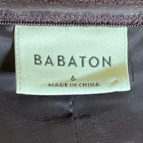 Aritzia Babaton Purple Strapless Tube Bandeau Button Up Peplum Blouse Top Size M - Image 6