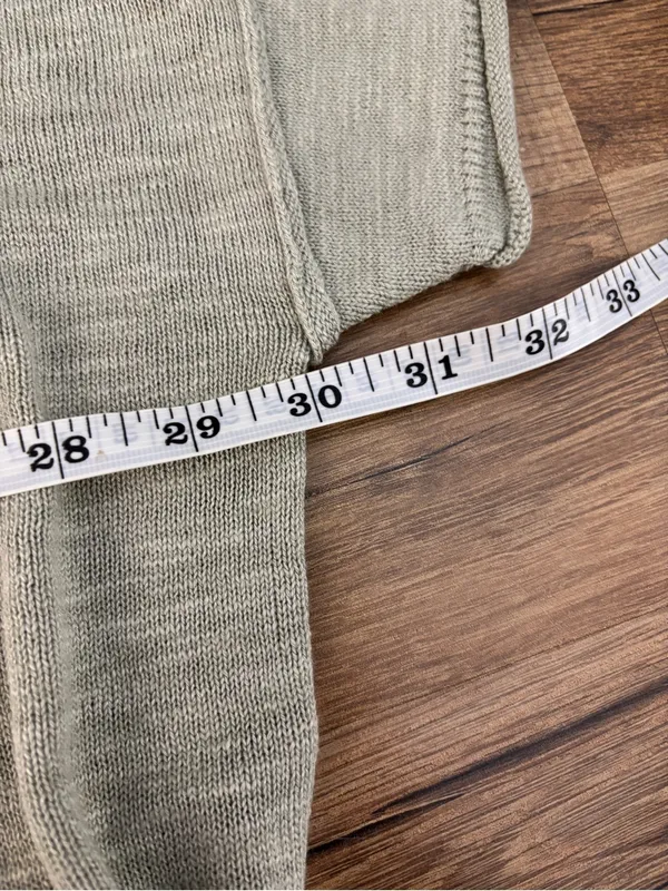 Free People Beach Oversized Short Sleeve Sweater Linen Blend Sage Green - Image 8