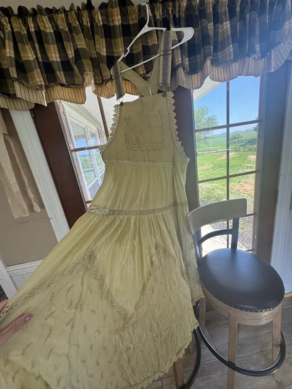 Free People Green Lace Dress - Image 4