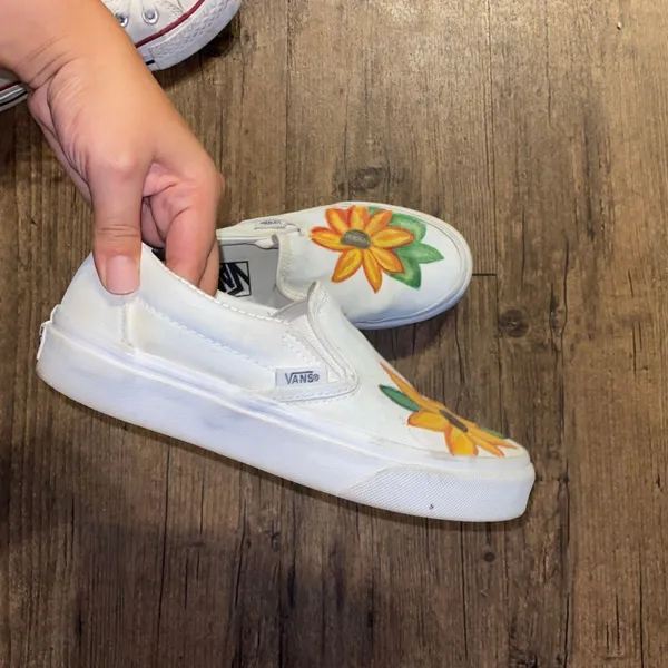 Vans White Slip On - Image 4