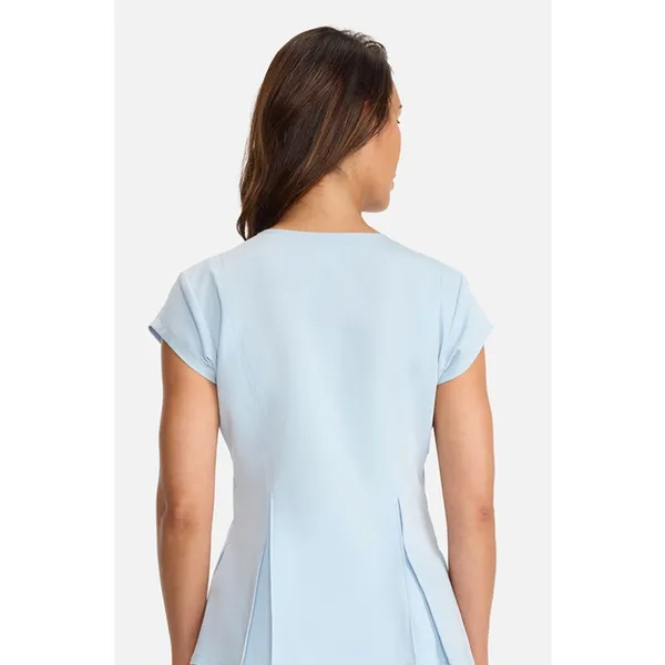 Medelita Women's Crew Neck Pleated Peplum Scrub Top Size XL - Image 2