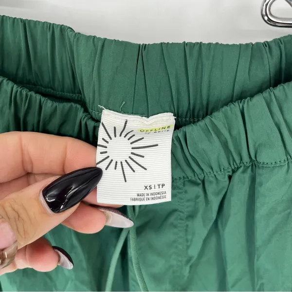 Offline‎ by Aerie Move It Cargo Track Jogger Pants Dark Green Active Casual XS - Image 4