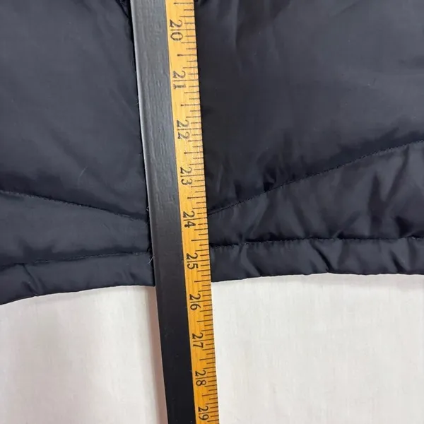 NY&CO Puffer Vest Hooded Black Down Fill Full Zip Gorpcore Outdoor Hiking Fall L - Image 11