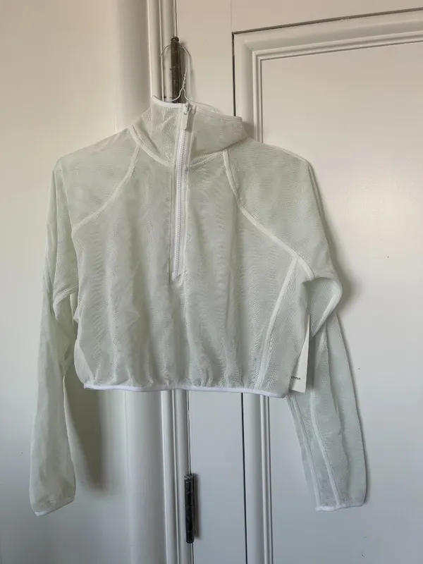NWT Lululemon Reversible Mesh 1/2 Zip Jacket Long Sleeve WHITE - Image 4