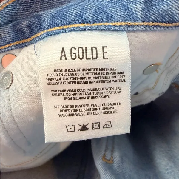 AGOLDE 90's Mid Rise Loose Fit‎ Jeans in Blue Size 25 - Image 7