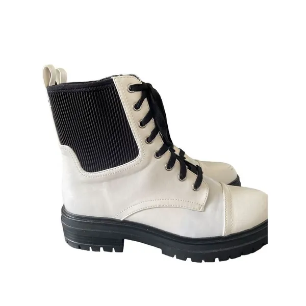 Circus by Sam Edelman Giovanny White / Black Combat Boot 9M Moto Boot/ Winter - Image 3