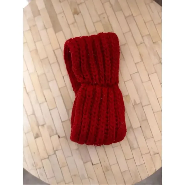 Red Knit Headband Ear Warmer Winter Twist Knot Headband Cozy Stretch Hair Access - Image 2