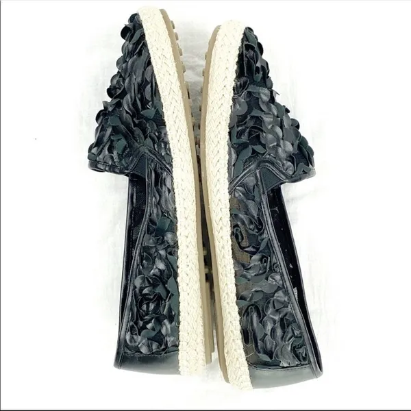 Aerosoles Let’s Drive Flutter Ruffle‎ Espadrille Slip On Loafers Black 10.5 W - Image 8