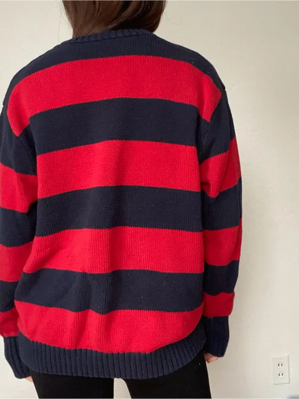 J GALT striped pullover sweater Red Size undefined - Image 7
